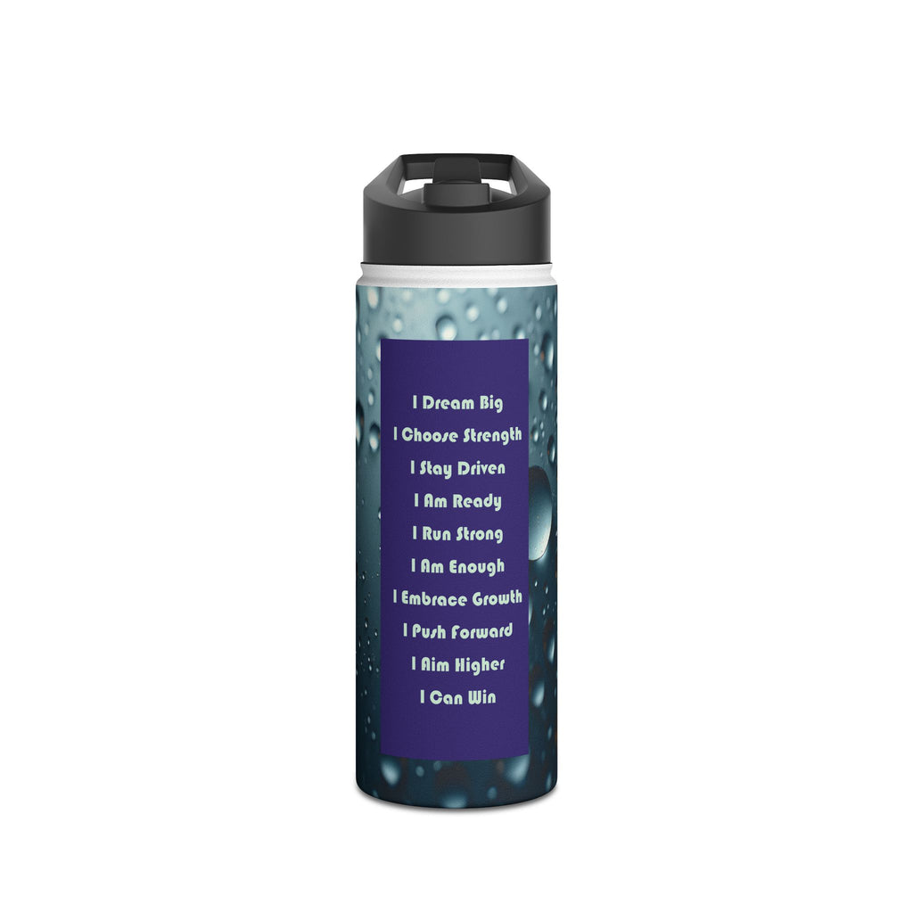 Motivational Water Bottle with Inspirational Quotes - Gold - 18 to 32 oz